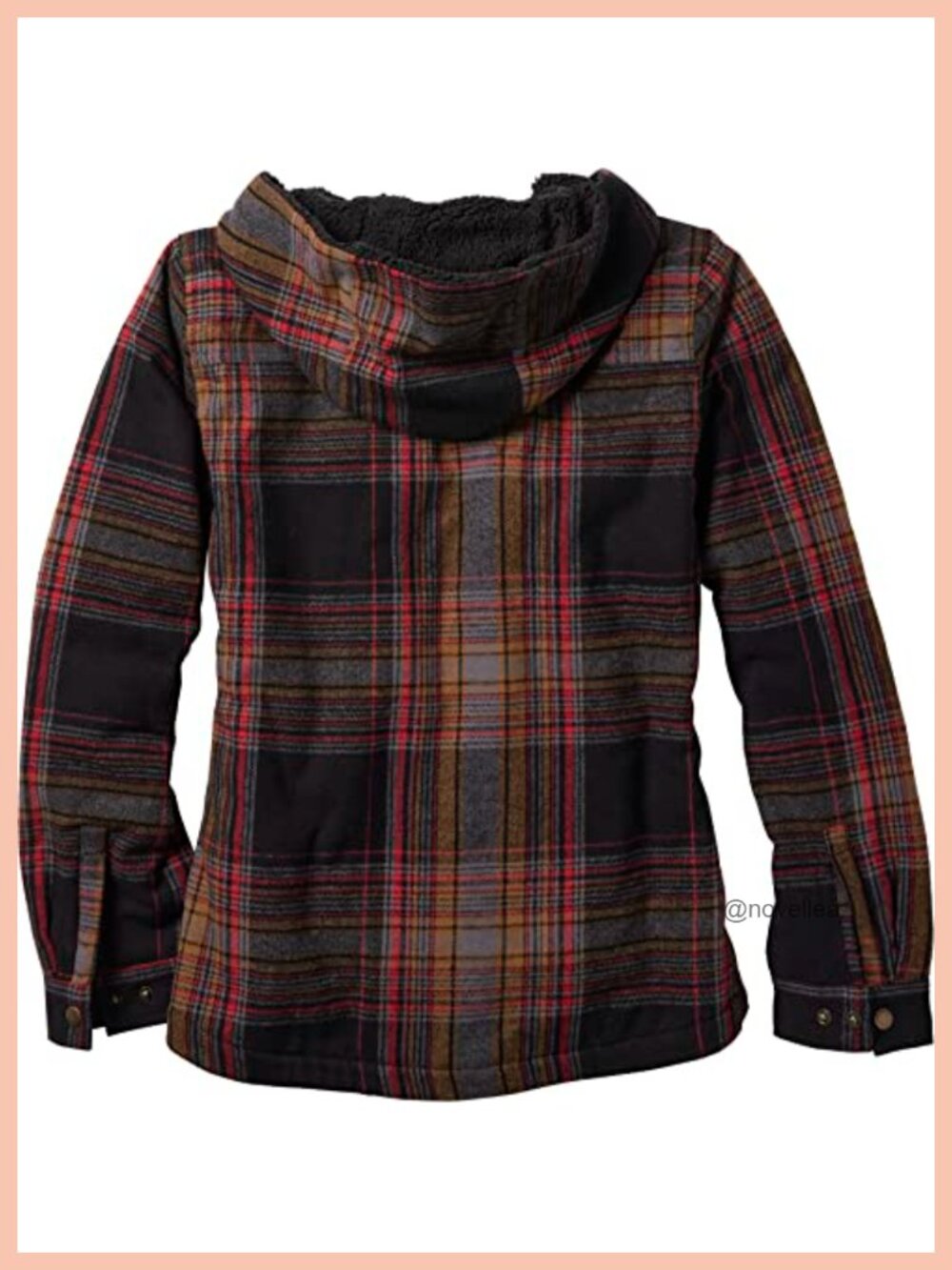 Hooded Shacket Berber Lined Shirt Jacket Faux Fur Quilted